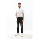 Erkek Slim Fit Yırtık Detay Antrasit Jean Pantolon