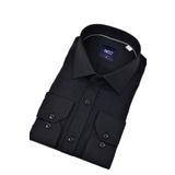 Erkek Slim Fitt Armürlü Uzun Kol Gömlek 2413 BGL-ST04383 SİYAH 2XL