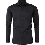 Erkek Slim Fitt Uzun Kol Likralı Gömlek 2392 BGL-ST04380 - XL - Siyah