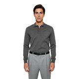 Erkek Smart Casual Polo Yaka Düz Triko Kazak Kış Kombinlerine Modern Bir Dokunuş Kaliteli Şık -Antrasit-M