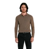 Erkek Smart Polo Yaka Triko Kazak Fitted Kalıp Uzun Kollu Günlük Tarz İçin İdeal Seçim Kaliteli -Vizon-L