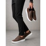 Erkek Sneaker Akıllı Bağcıklı Günlük Rahat Ayakkabı - Kahve