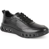 Erkek Sneaker Ayakkabı Hakiki Deri Delikli Nefes Alan Hava Kanallı Hafif Eva Taban Günlük Spor Lbr H1119 - 0 - Siyah