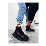 Erkek Sneaker Günlük Rahat Yürüyüş Ayakkabısı Bağcıklı Hafif Nefes Alabilen Uzun Süreli Rahatlık Casual Spor Stil Siyah Suni Deri BESKAR ZR X700