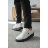 Erkek Sneaker Günlük Rahat Yürüyüş Ayakkabısı Bağcıklı Uzun Süreli Rahatlık Casual Spor Stil Ergonomik Konfor Beyaz Cilt Dokulu BESKAR KB PH 2