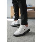 Erkek Sneaker Günlük Rahat Yürüyüş Ayakkabısı Bağcıklı Uzun Süreli Rahatlık Casual Spor Stil Ergonomik Konfor Beyaz Cilt Dokulu BESKAR KB PH 2