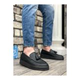 Erkek Sneaker Günlük Rahat Yürüyüş Ayakkabısı Bağcıksız Yüksek Taban Kaymaz Taban Yumuşak İç Taban Hafif Siyah Süet-Tekstil Dokulu BESKAR BA0154