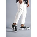 Erkek Sneaker Günlük Rahat Yürüyüş Ayakkabısı Ergonomik Konfor Uzun Süreli Rahatlık Casual Spor Stil Gün Boyu Konfor Siyah Kroko Dokulu BESKAR KB02