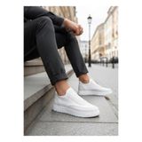 Erkek Sneaker Günlük Rahat Yürüyüş Ayakkabısı Esnek Taban Ergonomik Konfor Uzun Süreli Rahatlık Gün Boyu Konfor Beyaz Triko-Deri Dokulu BESKAR BA0911