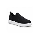 Erkek Sneaker Günlük Rahat Yürüyüş Ayakkabısı Esnek Taban Ergonomik Konfor Uzun Süreli Rahatlık Gün Boyu Konfor Siyah Triko-Deri Dokulu BESKAR BA0911