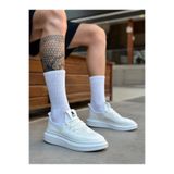 Erkek Sneaker Günlük Rahat Yürüyüş Ayakkabısı Hafif Ergonomik Konfor Uzun Süreli Rahatlık Casual Spor Stil Modern Beyaz Triko Dokulu BESKAR BA0375