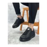 Erkek Sneaker Günlük Rahat Yürüyüş Ayakkabısı Kaymaz Taban Yumuşak İç Taban Hafif Ayak Destekli Uzun Süreli Rahatlık Siyah Düz Dokulu BESKAR BA0423