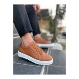 Erkek Sneaker Günlük Rahat Yürüyüş Ayakkabısı Şehir Ofis Seyahat Kullanımı Ergonomik Konfor Uzun Süreli Rahatlık Taba Deri Dokulu BESKAR KB DX2