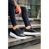 Erkek Sneaker Günlük Rahat Yürüyüş Ayakkabısı Yüksek Taban Casual Spor Stil Şehir Ofis Seyahat Kullanımı Rahat Kalıp Siyah Cilt Dokulu BESKAR KB X155