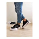 Erkek Sneaker Günlük Rahat Yürüyüş Ayakkabısı Yüksek Taban Ergonomik Konfor Uzun Süreli Rahatlık Casual Spor Stil Siyah Cilt Dokulu BESKAR KB 04