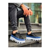 Erkek Sneaker Günlük Rahat Yürüyüş Ayakkabısı Yüksek Taban Ergonomik Konfor Uzun Süreli Rahatlık Casual Spor Stil Siyah Düz Dokulu BESKAR KB 056
