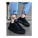 Erkek Sneaker Günlük Rahat Yürüyüş Ayakkabısı Yüksek Taban Nefes Alabilen Uzun Süreli Rahatlık Casual Spor Stil Siyah Suni Deri BESKAR BA0161