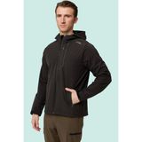 Erkek Softshell Mont Su Gecirmez Campanula Rüzgar Geçirmez Nefes Alabilir Outdoor Günlük Kullanıma - Siyah
