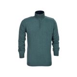 Erkek Spor Düz Fermuarlı Yaka Kazak R22949 BGL-ST03181 YEŞİL 2XL