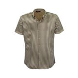 Erkek Spor Likralı Çizgili Gömlek 0037 BGL-ST03847