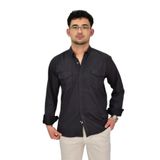 Erkek Spor Likralı Gömlek BGL-ST04343 ANTRASİT 2XL