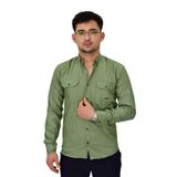 Erkek Spor Likralı Gömlek BGL-ST04343 ELMA S