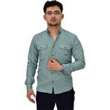 Erkek Spor Likralı Gömlek BGL-ST04343 - Mint Yeşili