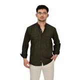 Erkek Spor Likralı Gömlek BGL-ST04343 YEŞİL 3XL