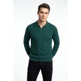 Erkek Spor Polo Yaka Mevsimlik Kazak BGL-ST05444 - Yeşil
