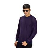 Erkek Spor Sıfır Yaka Sweatshirt R2270 BGL-ST03187 BORDO L
