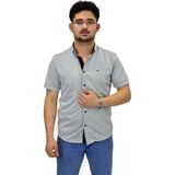 Erkek Spor Silim Fit Kısa Kol Gömlek BGL-ST04480 - Gri