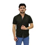 Erkek Spor Silim Fit Kısa Kol Gömlek BGL-ST04480 HAKİ L
