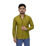 Erkek Spor Silim Fit Uzun Kol Gömlek BGL-ST04482 YEŞİL L