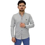 Erkek Spor Silim Fit Uzun Kol Gömlek BGL-ST04483 - Gri
