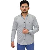 Erkek Spor Silim Fit Uzun Kol Gömlek BGL-ST04484 - Gri