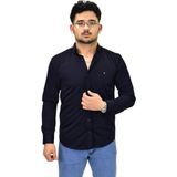 Erkek Spor Silim Fit Uzun Kol Gömlek BGL-ST04484 LACİVERT 2XL
