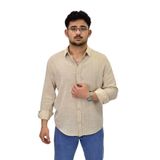 Erkek Spor Silim Fit Uzun Kol Gömlek G5005 BGL-ST04494 BEJ S