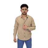 Erkek Spor Silim Fit Uzun Kol Gömlek G5011 BGL-ST04495 BEJ M