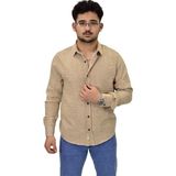 Erkek Spor Silim Fit Uzun Kol Gömlek G5011 BGL-ST04495 BEJ XL