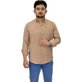 Erkek Spor Silim Fit Uzun Kol Gömlek G5019 BGL-ST04493 - Bej