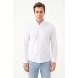 Erkek Spor Slim Fit Uzun Kol Petek Dokulu Gömlek BGL-ST05483