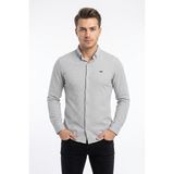 Erkek Spor Slim Fitt Uzun Kol Gömlek BGL-ST05439 - Açık Gri