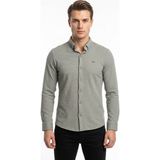 Erkek Spor Slim Fitt Uzun Kol Gömlek BGL-ST05439 - Yeşil