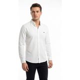 Erkek Spor Slim Fitt Uzun Kol Gömlek BGL-ST05440 - Beyaz