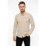 Erkek Spor Slim Fitt Uzun Kol Gömlek BGL-ST05440 - Taş