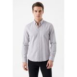 Erkek Spor Slim Fitt Uzun Kol Gömlek BGL-ST05441 - Açık Gri - XL