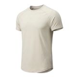 Erkek Spor Tişört Fitness Antrenman Tişörtü Oval Kesim Likralı Süprem Reglan Kol OVAL-T22 (Taş, S)