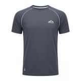 Erkek Spor Tişört Hızlı Kuruyan Esnek Regular Fit Reglan Biyeli Activewear (ANTRASİT, S)