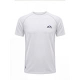 Erkek Spor Tişört Hızlı Kuruyan Esnek Regular Fit Reglan Biyeli Activewear (BEYAZ, S)