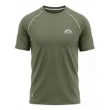 Erkek Spor Tişört Hızlı Kuruyan Esnek Regular Fit Reglan Biyeli Activewear (HAKİ, 2XL)